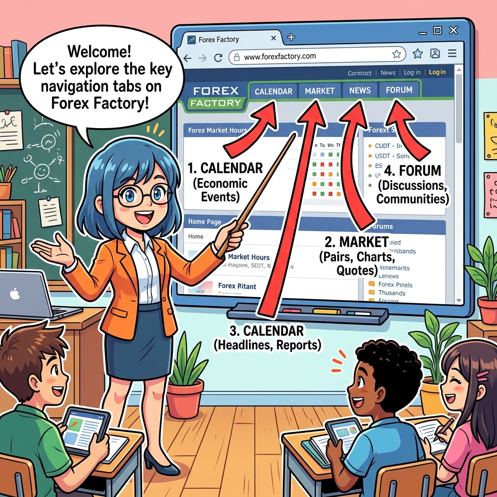Hướng dẫn điều hướng các tab chính trên Forex Factory