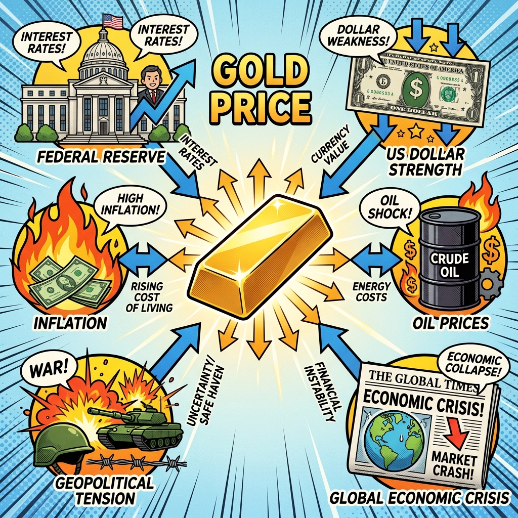 5 yếu tố ảnh hưởng giá vàng XAU/USD