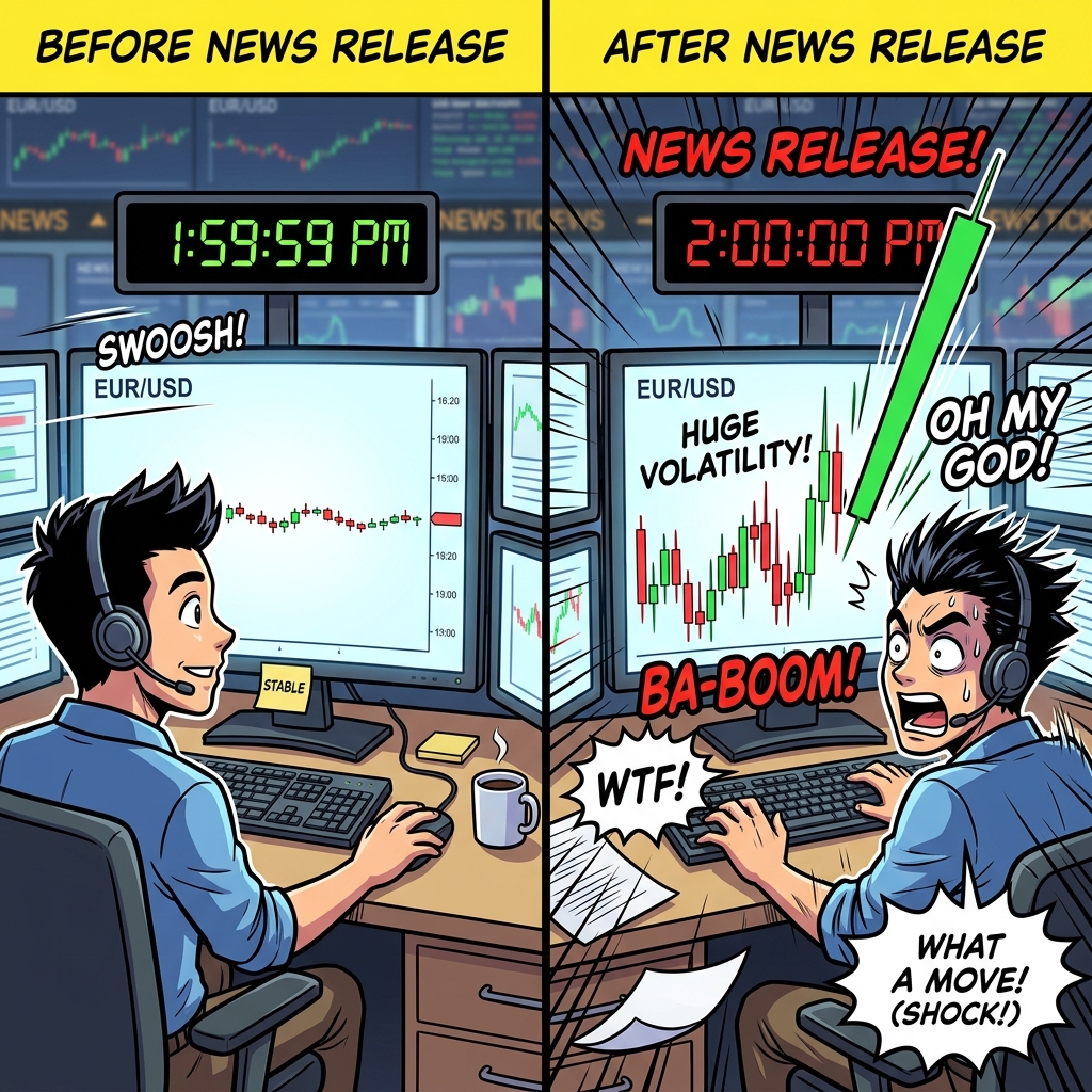 Biến động thị trường Forex trước và sau tin tức kinh tế