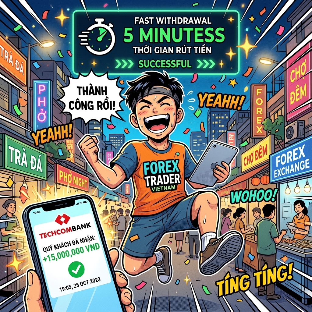 Rút tiền lãi từ sàn Forex về tài khoản ngân hàng Việt Nam thành công